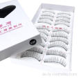 3 verschiedene Arten koreanische PBT-Faser koreanische Seide falsche Wimpern 10 Paare / Schachtel